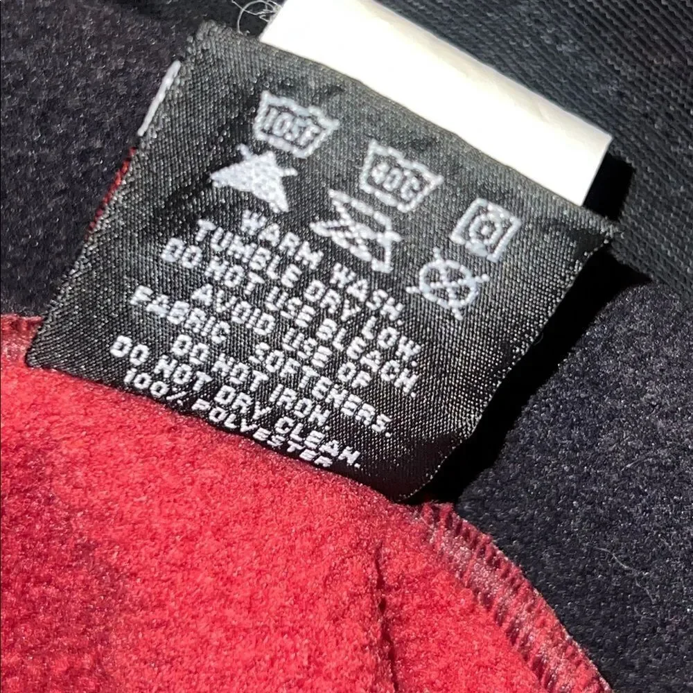 66° NORTH Red and Black Polartec Fleece Zip Jacket- Youth L